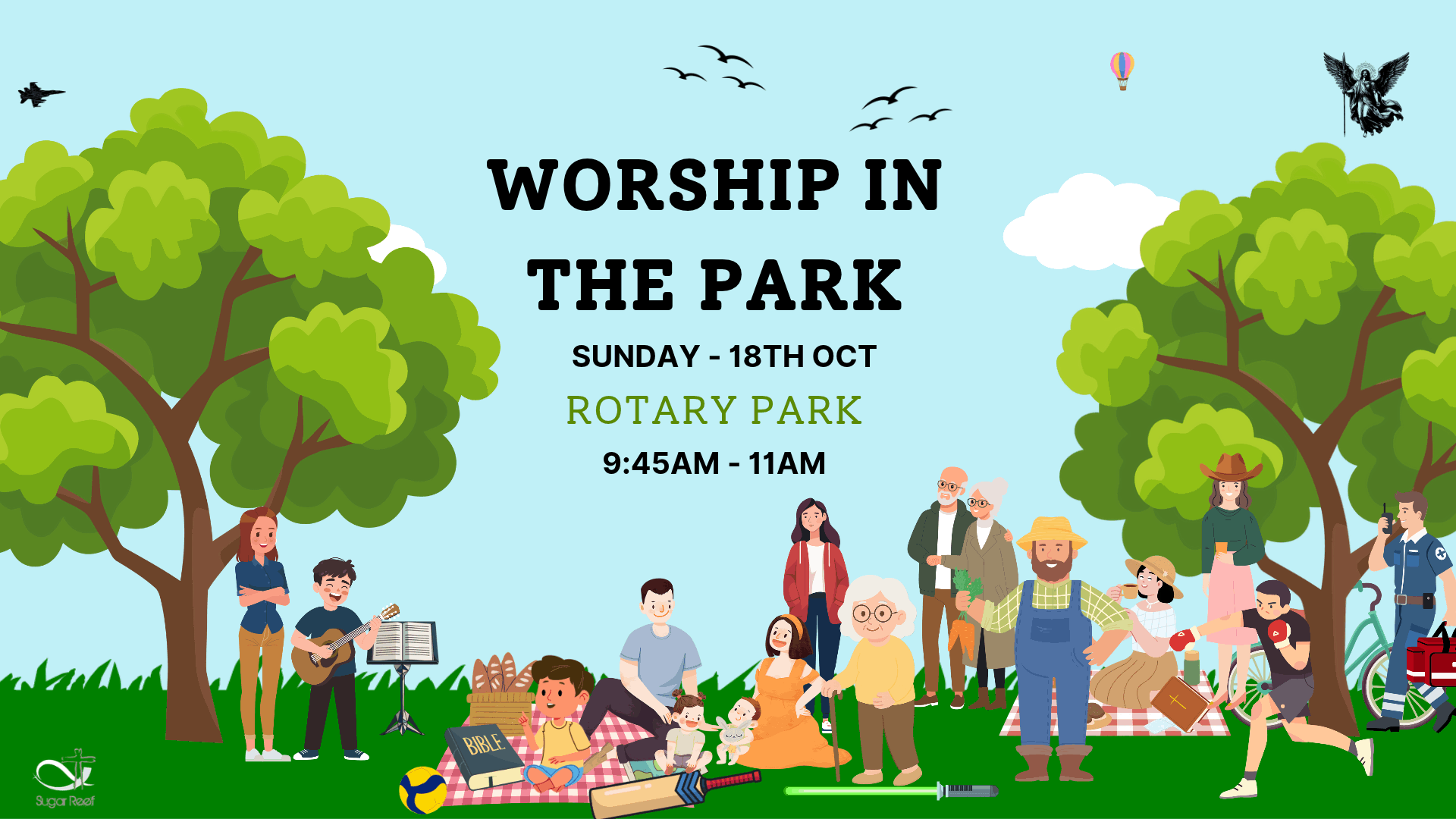 Worship in the Park 18th Oct at Rotary Park 9:45am