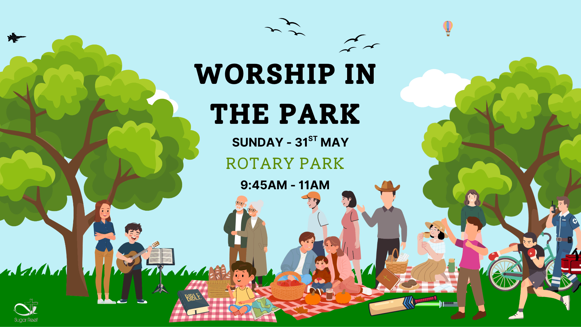 Worship in the Park 9:45-11am